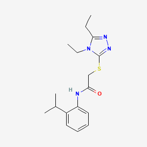 molecular formula C17H24N4OS B5488068 2-[(4,5-diethyl-4H-1,2,4-triazol-3-yl)thio]-N-(2-isopropylphenyl)acetamide 
