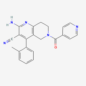 2-amino-6-isonicotinoyl-4-(2-methylphenyl)-5,6,7,8-tetrahydro-1,6-naphthyridine-3-carbonitrile