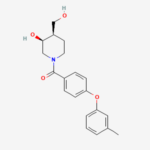 (3S*,4R*)-4-(hydroxymethyl)-1-[4-(3-methylphenoxy)benzoyl]-3-piperidinol
