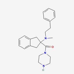 N-methyl-N-(2-phenylethyl)-2-(1-piperazinylcarbonyl)-2-indanamine