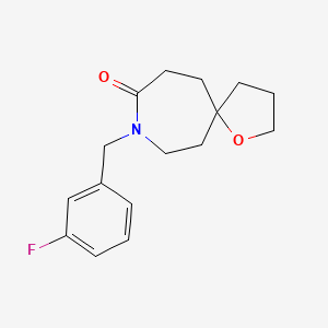 molecular formula C16H20FNO2 B5488123 8-(3-fluorobenzyl)-1-oxa-8-azaspiro[4.6]undecan-9-one 
