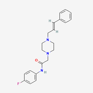 molecular formula C21H24FN3O B5488135 N-(4-fluorophenyl)-2-[4-(3-phenyl-2-propen-1-yl)-1-piperazinyl]acetamide 