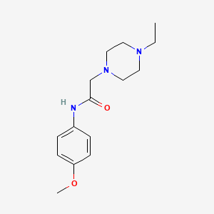 molecular formula C15H23N3O2 B5488144 2-(4-ethyl-1-piperazinyl)-N-(4-methoxyphenyl)acetamide CAS No. 883542-95-8
