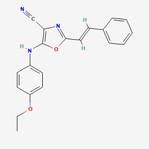 molecular formula C20H17N3O2 B5488146 5-[(4-ethoxyphenyl)amino]-2-(2-phenylvinyl)-1,3-oxazole-4-carbonitrile 
