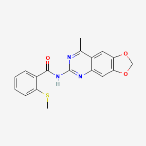 molecular formula C18H15N3O3S B5488157 N-(8-methyl[1,3]dioxolo[4,5-g]quinazolin-6-yl)-2-(methylthio)benzamide 