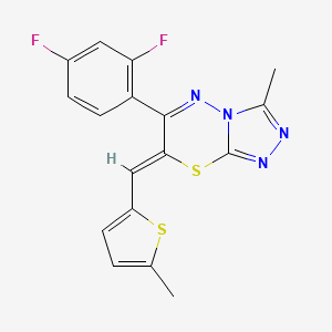 6-(2,4-difluorophenyl)-3-methyl-7-[(5-methyl-2-thienyl)methylene]-7H-[1,2,4]triazolo[3,4-b][1,3,4]thiadiazine