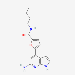 molecular formula C16H18N4O2 B5488194 5-(6-amino-1H-pyrrolo[2,3-b]pyridin-4-yl)-N-butyl-2-furamide 