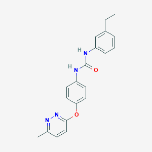 molecular formula C20H20N4O2 B5488206 N-(3-ethylphenyl)-N'-{4-[(6-methyl-3-pyridazinyl)oxy]phenyl}urea 
