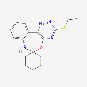 molecular formula C17H20N4OS B5488210 3'-(ethylthio)-7'H-spiro[cyclohexane-1,6'-[1,2,4]triazino[5,6-d][3,1]benzoxazepine] 
