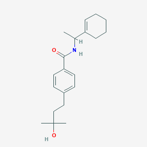 N-[1-(1-cyclohexen-1-yl)ethyl]-4-(3-hydroxy-3-methylbutyl)benzamide