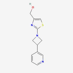 {2-[3-(3-pyridinyl)-1-azetidinyl]-1,3-thiazol-4-yl}methanol