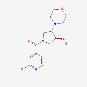 (3S*,4S*)-1-(2-methoxyisonicotinoyl)-4-(4-morpholinyl)-3-pyrrolidinol