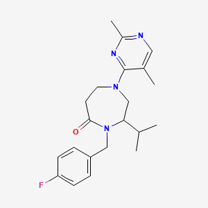 1-(2,5-dimethylpyrimidin-4-yl)-4-(4-fluorobenzyl)-3-isopropyl-1,4-diazepan-5-one