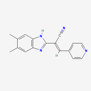 2-(5,6-dimethyl-1H-benzimidazol-2-yl)-3-(4-pyridinyl)acrylonitrile
