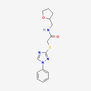 2-[(1-phenyl-1H-1,2,4-triazol-3-yl)thio]-N-(tetrahydro-2-furanylmethyl)acetamide