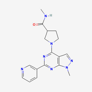 N-methyl-1-[1-methyl-6-(3-pyridinyl)-1H-pyrazolo[3,4-d]pyrimidin-4-yl]-3-pyrrolidinecarboxamide