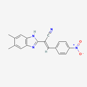 2-(5,6-dimethyl-1H-benzimidazol-2-yl)-3-(4-nitrophenyl)acrylonitrile