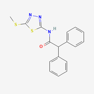 N-[5-(methylthio)-1,3,4-thiadiazol-2-yl]-2,2-diphenylacetamide