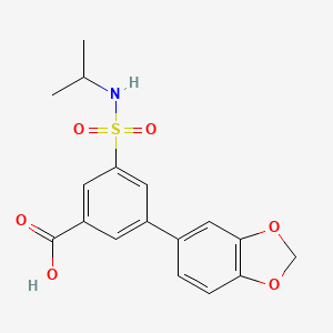 3-(1,3-benzodioxol-5-yl)-5-[(isopropylamino)sulfonyl]benzoic acid