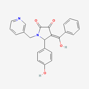 4-benzoyl-3-hydroxy-5-(4-hydroxyphenyl)-1-(3-pyridinylmethyl)-1,5-dihydro-2H-pyrrol-2-one