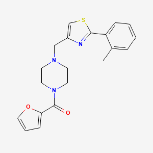 molecular formula C20H21N3O2S B5488422 1-(2-furoyl)-4-{[2-(2-methylphenyl)-1,3-thiazol-4-yl]methyl}piperazine 