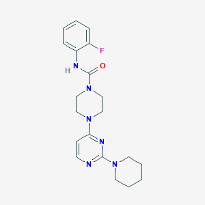 N-(2-fluorophenyl)-4-[2-(1-piperidinyl)-4-pyrimidinyl]-1-piperazinecarboxamide