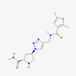 (4R)-4-(4-{[(2,5-dimethyl-3-furoyl)(methyl)amino]methyl}-1H-1,2,3-triazol-1-yl)-N-methyl-L-prolinamide hydrochloride