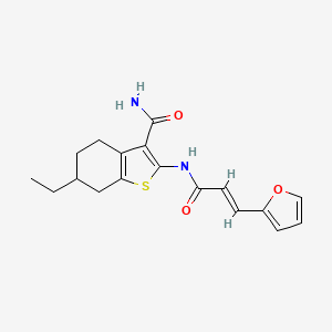 6-ethyl-2-{[3-(2-furyl)acryloyl]amino}-4,5,6,7-tetrahydro-1-benzothiophene-3-carboxamide