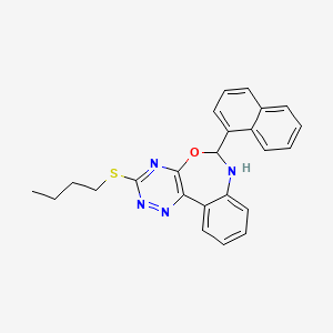 3-(butylthio)-6-(1-naphthyl)-6,7-dihydro[1,2,4]triazino[5,6-d][3,1]benzoxazepine