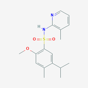 molecular formula C17H22N2O3S B5488544 5-isopropyl-2-methoxy-4-methyl-N-(3-methylpyridin-2-yl)benzenesulfonamide 