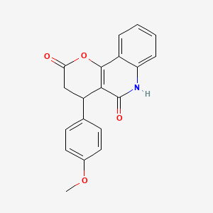 molecular formula C19H15NO4 B5488546 4-(4-methoxyphenyl)-4,6-dihydro-2H-pyrano[3,2-c]quinoline-2,5(3H)-dione 