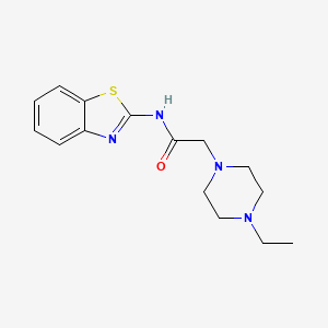 molecular formula C15H20N4OS B5488570 N-1,3-benzothiazol-2-yl-2-(4-ethylpiperazin-1-yl)acetamide 