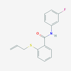 molecular formula C16H14FNOS B5488587 2-(allylthio)-N-(3-fluorophenyl)benzamide 