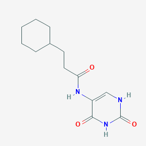 molecular formula C13H19N3O3 B5488600 3-cyclohexyl-N-(2,4-dioxo-1,2,3,4-tetrahydro-5-pyrimidinyl)propanamide 