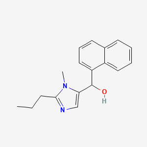 molecular formula C18H20N2O B5488605 (1-methyl-2-propyl-1H-imidazol-5-yl)(1-naphthyl)methanol 