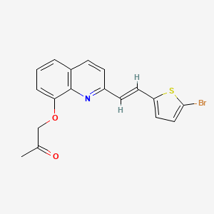 molecular formula C18H14BrNO2S B5488608 1-({2-[2-(5-bromo-2-thienyl)vinyl]-8-quinolinyl}oxy)acetone 