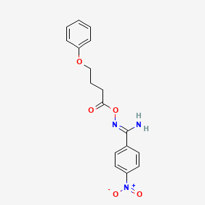 molecular formula C17H17N3O5 B5488613 4-nitro-N'-[(4-phenoxybutanoyl)oxy]benzenecarboximidamide 