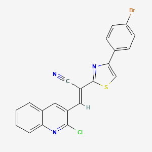 2-[4-(4-bromophenyl)-1,3-thiazol-2-yl]-3-(2-chloro-3-quinolinyl)acrylonitrile