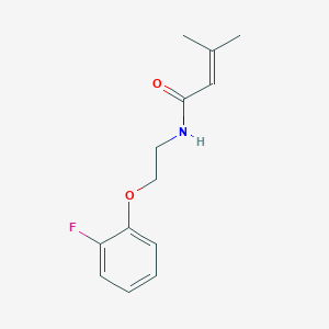 molecular formula C13H16FNO2 B5488636 N-[2-(2-fluorophenoxy)ethyl]-3-methylbut-2-enamide 