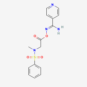 molecular formula C15H16N4O4S B5488644 N'-({2-[methyl(phenylsulfonyl)amino]acetyl}oxy)-4-pyridinecarboximidamide 