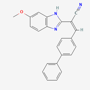 molecular formula C23H17N3O B5488671 3-(4-biphenylyl)-2-(5-methoxy-1H-benzimidazol-2-yl)acrylonitrile 