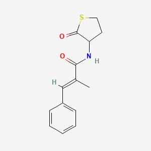 molecular formula C14H15NO2S B5488673 2-methyl-N-(2-oxotetrahydro-3-thienyl)-3-phenylacrylamide 