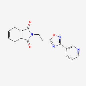 molecular formula C17H16N4O3 B5488684 2-[2-(3-pyridin-3-yl-1,2,4-oxadiazol-5-yl)ethyl]-3a,4,7,7a-tetrahydro-1H-isoindole-1,3(2H)-dione 
