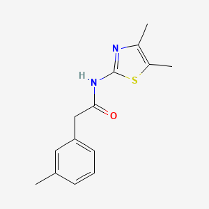 molecular formula C14H16N2OS B5488710 N-(4,5-dimethyl-1,3-thiazol-2-yl)-2-(3-methylphenyl)acetamide 