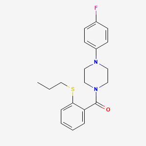molecular formula C20H23FN2OS B5488729 1-(4-fluorophenyl)-4-[2-(propylthio)benzoyl]piperazine 