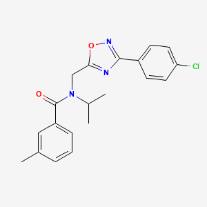 molecular formula C20H20ClN3O2 B5488738 N-{[3-(4-chlorophenyl)-1,2,4-oxadiazol-5-yl]methyl}-N-isopropyl-3-methylbenzamide 