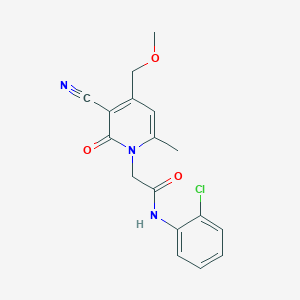 molecular formula C17H16ClN3O3 B5488742 N-(2-chlorophenyl)-2-[3-cyano-4-(methoxymethyl)-6-methyl-2-oxopyridin-1(2H)-yl]acetamide 