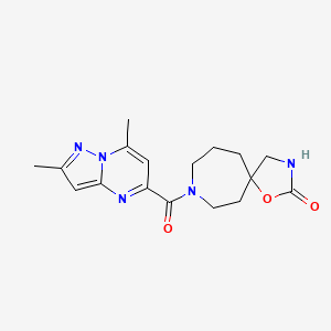 molecular formula C17H21N5O3 B5488751 8-[(2,7-dimethylpyrazolo[1,5-a]pyrimidin-5-yl)carbonyl]-1-oxa-3,8-diazaspiro[4.6]undecan-2-one 