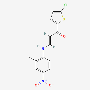 molecular formula C14H11ClN2O3S B5488772 1-(5-chloro-2-thienyl)-3-[(2-methyl-4-nitrophenyl)amino]-2-propen-1-one 