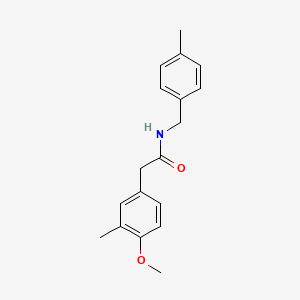 molecular formula C18H21NO2 B5488774 2-(4-methoxy-3-methylphenyl)-N-(4-methylbenzyl)acetamide 